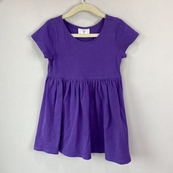 Hanna Andersson Bright Basics Purple Dress 4 - Picture 1 of 5